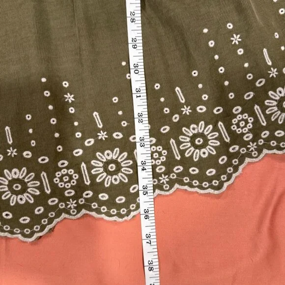 Madewell Corduroy Dress in Olive Green Size M - Picture 2 of 8